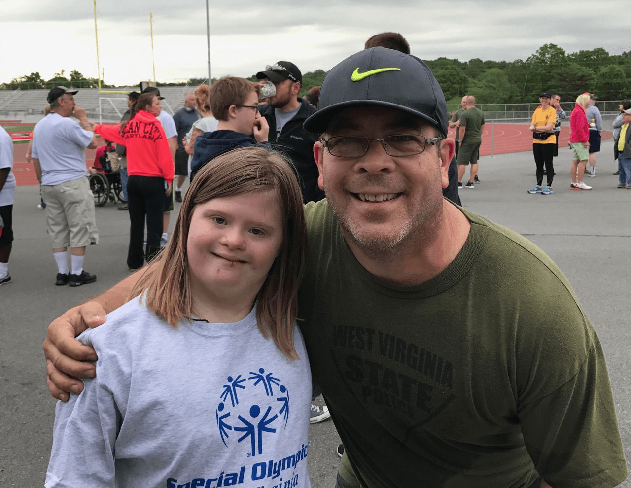 Rob Blair with an Eastern Panhandle Special Olympics Athlete